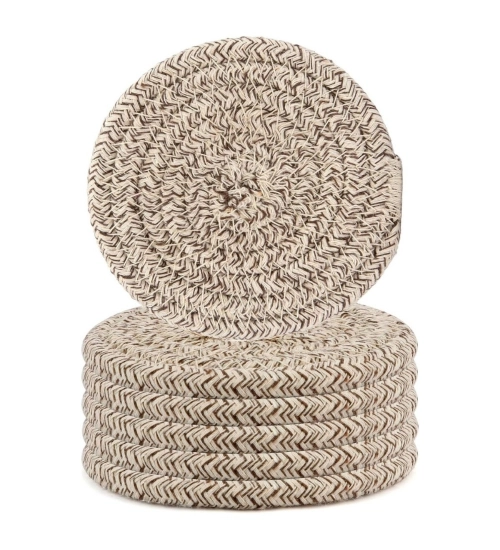 Generic Cotton Rope Drink Coasters 6 Pcs Set (Mix) Generic Cotton Rope Drink Coasters 6 Pcs Set (Mix)