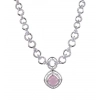 Generic Women's Brass Silver Plated Necklace set (Pink) Generic Women's Brass Silver Plated Necklace set (Pink)