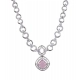 Generic Women's Brass Silver Plated Necklace set (Pink) Generic Women's Brass Silver Plated Necklace set (Pink)