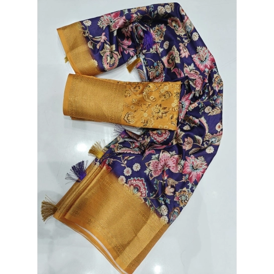 Generic Women's Cotton Silk Floral Printed Saree With Unstitched Blouse 5.5Mtr (Multicolor) Generic Women's Cotton Silk Floral Printed Saree With Unstitched Blouse 5.5Mtr (Multicolor)
