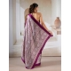 Generic Women's Satin Crepe Printed Saree With Unstitched Blouse 5.5Mtr (Purple) Generic Women's Satin Crepe Printed Saree With Unstitched Blouse 5.5Mtr (Purple)