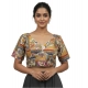 Generic Women's Crepe Position Print V Neck Short Sleeve Readymade Blouse (White 38 Ready , Alterable 36–40)-PID65825 Generic Women's Crepe Position Print V Neck Short Sleeve Readymade Blouse (White 38 Ready , Alterable 36–40)-PID65825