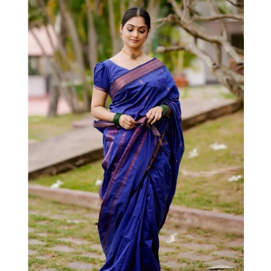 Generic Women's Soft Lichi Silk Printed Saree With Unstitched Blouse 5.5Mtr (Blue) Generic Women's Soft Lichi Silk Printed Saree With Unstitched Blouse 5.5Mtr (Blue)