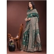 Generic Women's Silk Printed Saree With Unstitched Blouse 5.5Mtr (Green)