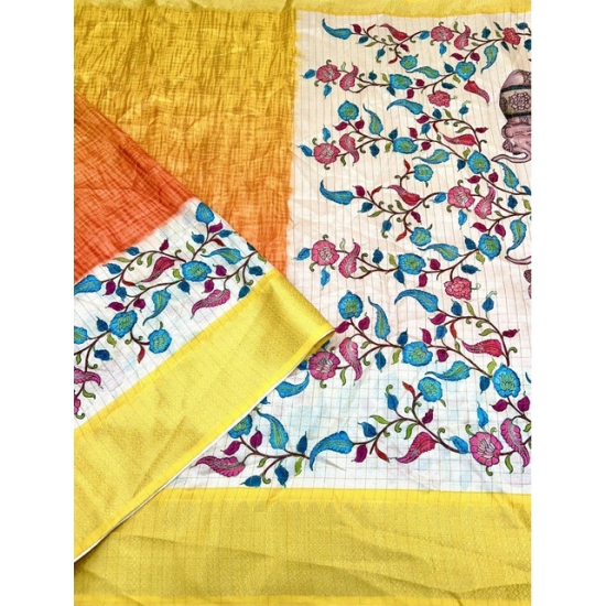 Generic Women's Cotton Blend Floral Printed Saree With Unstitched Blouse 5.5Mtr (Lemon Yellow) Generic Women's Cotton Blend Floral Printed Saree With Unstitched Blouse 5.5Mtr (Lemon Yellow)