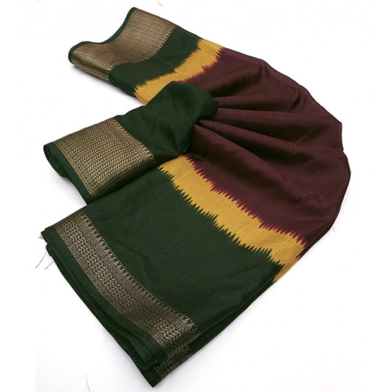 Generic Women's Cotton Silk Solid Saree With Unstitched Blouse 5.5Mtr (Multicolor) Generic Women's Cotton Silk Solid Saree With Unstitched Blouse 5.5Mtr (Multicolor)
