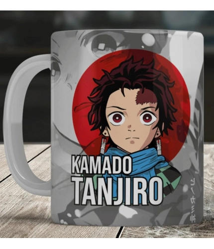 Generic Anime Kamado Tanjiro Ceramic Printed Coffee Mug (White)