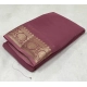 Generic Women's Crepe Chit Pallu Solid Saree With Unstitched Blouse 5.5Mtr (Peach)