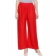Generic Women's Casual Rayon Solid Ankle Length Palazzo (Red, Free Size)