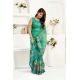 Generic Women's Faux Linen Floral Ready to wear Saree With Unstitched Blouse 5.5Mtr (Green) Generic Women's Faux Linen Floral Ready to wear Saree With Unstitched Blouse 5.5Mtr (Green)