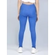 Generic Girl's Cotton Lycra Solid Elasticated Jeggings (Blue)