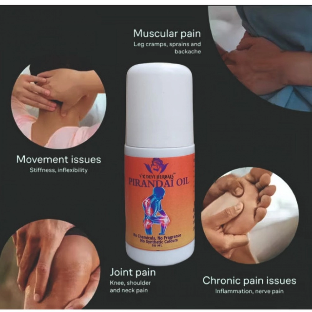 Generic Devi Herbal Pirandai Pain Relief 50 ML Oil - Natural, Chemical-Free Oil