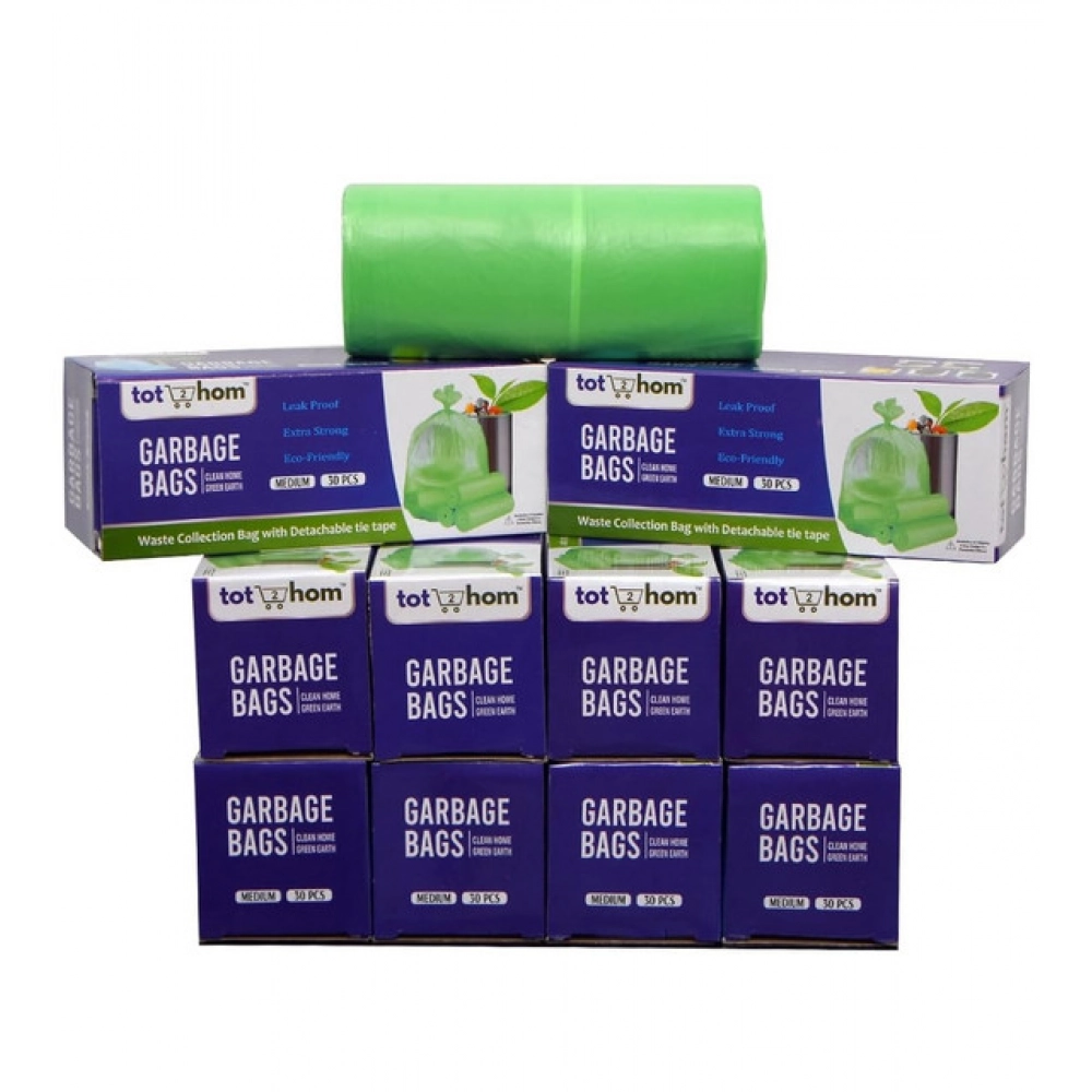 Generic Pack of 10 Biodegradeable Vegetable-Paper 19 x 21 Inches Garbage Bag (Green)