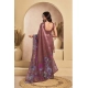 Generic Women's Faux_Linen Printed Ready-to-Wear Saree With Unstitched Blouse 5.5 Mtr (Brown)