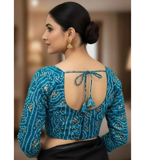 Generic Women's Rayon Sabyasachi Style Round Neck Padded Blouse (Sky-Blue, 38 Ready Size (Self-Alterable 36–40) Generic Women's Rayon Sabyasachi Style Round Neck Padded Blouse (Sky-Blue, 38 Ready Size (Self-Alterable 36–40)