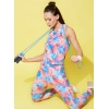 Generic Women's Polyester Lycra Printed Sleeveless Active Wear (Multicolor)