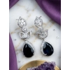 Generic Women's Brass Silver Plated Drop Earrings (Blue) Generic Women's Brass Silver Plated Drop Earrings (Blue)