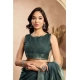 Generic Women's Faux Linen Floral Ready to wear Saree With Unstitched Blouse 5.5Mtr (Light_Teal)