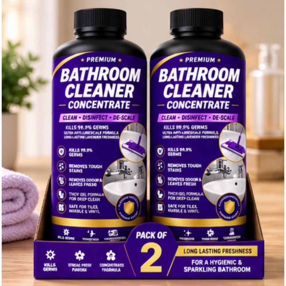 Generic Pack of 2 Bathroom Cleaner Concentrate Liquid Bottles 100 ML
