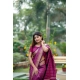 Generic Women's Faux_Banarasi Lining Pattern Saree With Unstitched Blouse 5.5Mtr (Magenta) Generic Women's Faux_Banarasi Lining Pattern Saree With Unstitched Blouse 5.5Mtr (Magenta)