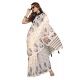 Generic Women's Linen Cotton Printed Saree With Unstitched Blouse 5.5Mtr (Off White) Generic Women's Linen Cotton Printed Saree With Unstitched Blouse 5.5Mtr (Off White)