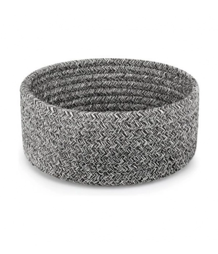 Generic Cotton 8x3 Inch Kidi Round 1 Pcs Bedside Organizer With Out Lid (Black)