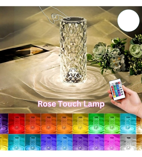 Generic Crystal plastic LED Rose Lamp – Crystal Diamond Design