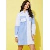 Generic Women's Denim Solid Long Sleeves Dress (Blue)