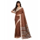 Generic Women's Linen Cotton Printed Saree With Unstitched Blouse 5.5Mtr (Brown) Generic Women's Linen Cotton Printed Saree With Unstitched Blouse 5.5Mtr (Brown)