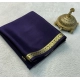 Generic Women's Crepe Chit Pallu Solid Saree With Unstitched Blouse 5.5Mtr (Navy Blue) Generic Women's Crepe Chit Pallu Solid Saree With Unstitched Blouse 5.5Mtr (Navy Blue)