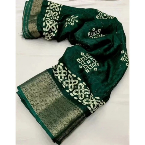 Generic Women's Cotton Silk Printed Saree With Unstitched Blouse 5.5Mtr (Green) Generic Women's Cotton Silk Printed Saree With Unstitched Blouse 5.5Mtr (Green)