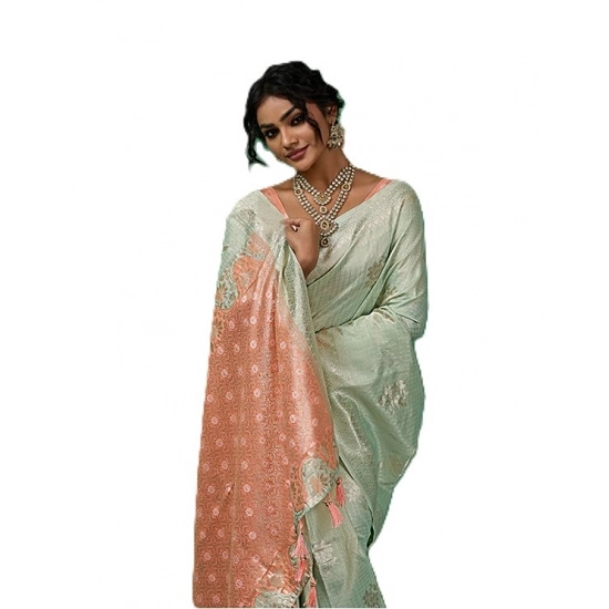 Generic Women's Linen Cotton Printed Saree With Unstitched Blouse 5.5Mtr (Pista Green) Generic Women's Linen Cotton Printed Saree With Unstitched Blouse 5.5Mtr (Pista Green)