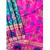 Generic Women's Patola Silk Meena And Zari Woven Saree With Unstitched Blouse 5.5Mtr (Blue)