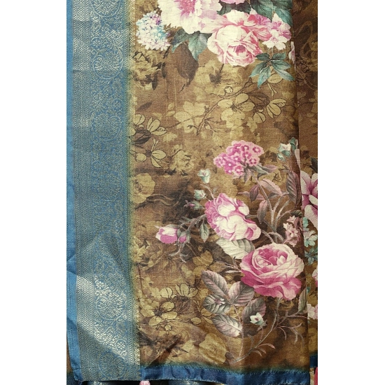 Generic Women's Cotton Blend Floral Printed Saree With Unstitched Blouse 5.5Mtr (Multicolor) Generic Women's Cotton Blend Floral Printed Saree With Unstitched Blouse 5.5Mtr (Multicolor)