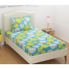 Generic Microfiber Floral Printed Single Bedsheet with 1 Pillow Cover (Green)