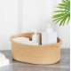 Generic Cotton 2 Pcs 10x7x4 Inch Oval Storage Basket For Clothes (Beige) Generic Cotton 2 Pcs 10x7x4 Inch Oval Storage Basket For Clothes (Beige)