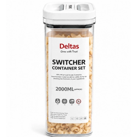 Generic Pack of 1 Switchers Airtight Storage Container Set 2000 ML (White) Generic Pack of 1 Switchers Airtight Storage Container Set 2000 ML (White)