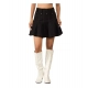 Generic Women's Denim Washed Buttoned Skirt (Black) Generic Women's Denim Washed Buttoned Skirt (Black)