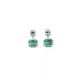 Generic Women's Brass Silver Plated Drop Earrings (Green) Generic Women's Brass Silver Plated Drop Earrings (Green)