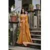 Generic Women's Silk_Blend Butti Pattern Saree With Unstitched Blouse 5.5Mtr (Mustard)