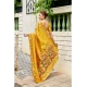 Generic Women's Silk Blend Woven Saree With Unstitched Blouse 5.5 Mtr (Mustard)