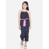 Generic Girl's Rayon Flamingo Print Sleeveless Jumpsuit (Black-Pink) Generic Girl's Rayon Flamingo Print Sleeveless Jumpsuit (Black-Pink)