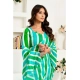 Generic Women's Linen Cotton Printed Ready To Wear Saree With Unstitched Blouse 5.5 Mtr (Green)