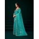 Generic Women's Net Sequence Saree With Unstitched Blouse 5.5Mtr (Turquoise) Generic Women's Net Sequence Saree With Unstitched Blouse 5.5Mtr (Turquoise)