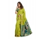 Generic Women's Silk Blend Woven Saree With Unstitched Blouse 5.5 Mtr (Lime)