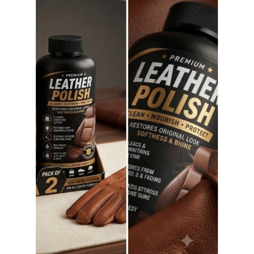 Generic Pack of 2 Leather Polish Liquid Bottles 100 ML - Image 3