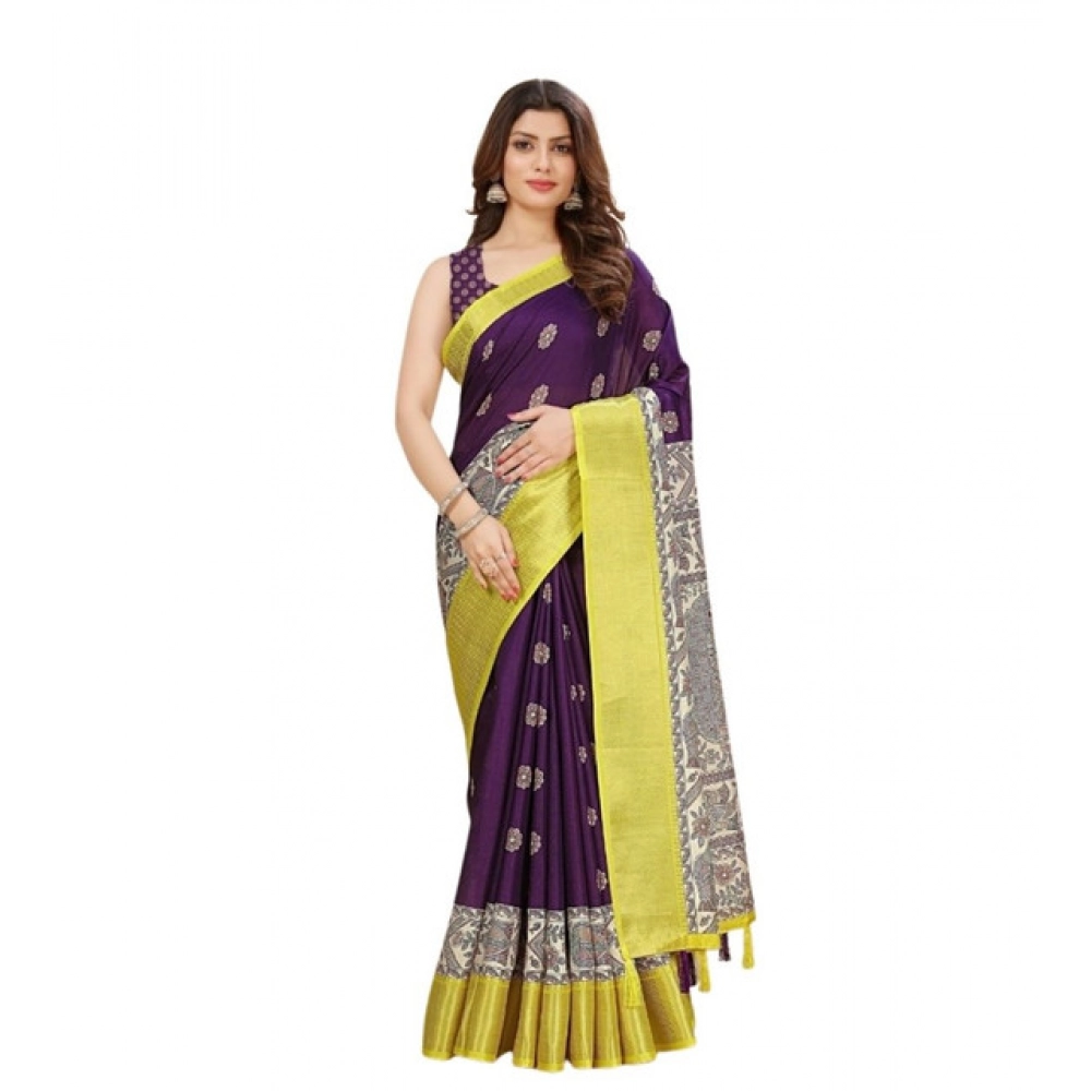 Generic Women's Cotton Silk Printed Saree With Unstitched Blouse 5.5Mtr (Multicolor) Generic Women's Cotton Silk Printed Saree With Unstitched Blouse 5.5Mtr (Multicolor)