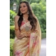 Generic Women's Faux_Tussar Floral_Print Saree With Unstitched Blouse 5.5Mtr (Cream) Generic Women's Faux_Tussar Floral_Print Saree With Unstitched Blouse 5.5Mtr (Cream)