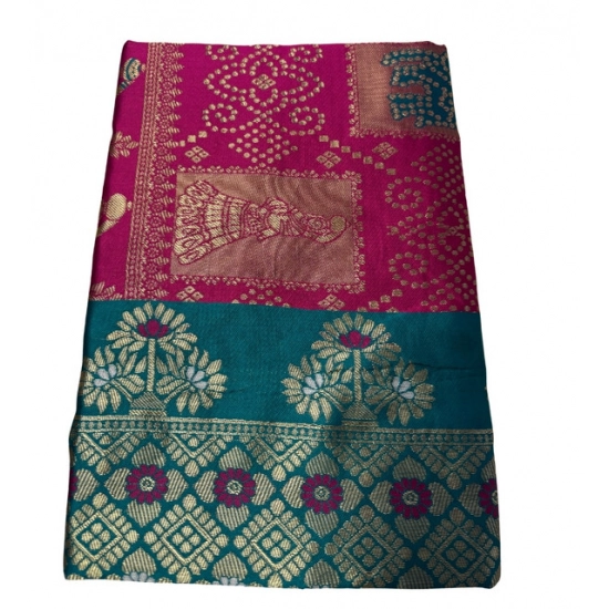 Generic Women's Jacquard Printed Saree With Unstitched Blouse 5.5Mtr (Magenta) Generic Women's Jacquard Printed Saree With Unstitched Blouse 5.5Mtr (Magenta)