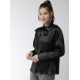 Generic Women's Polyester Solid Long Sleeves Top (Black)